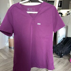 Figs Purple Scrub Top
